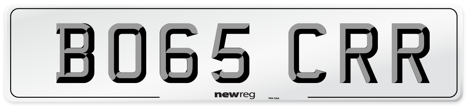 BO65 CRR Number Plate from New Reg